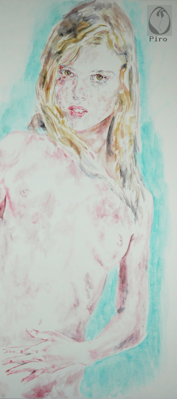 oil on paper - olio su carta di Piro
